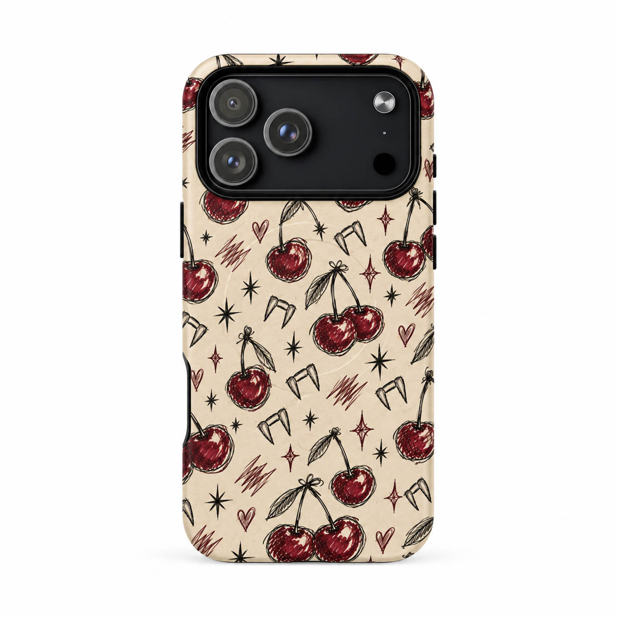 Sketch Cherry Vampire iPhone case